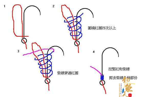 简单方便易学的鱼钩捆绑方法，图