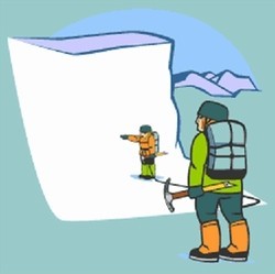 高山上如何对付暴风雪之挖雪洞 图